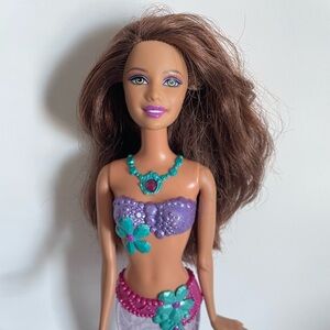 Barbie Mermaid Sparkle Lights Brunette Rare - works